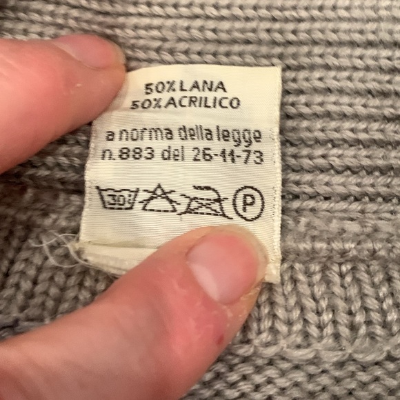 Alta Moda grey Shaw collar cardigan with cables - Picture 5 of 5